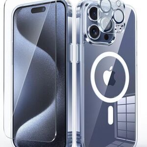 iPhone 15 Pro-Max Case Magnetic Charging Anti Yellowing Shockproof Phone Case